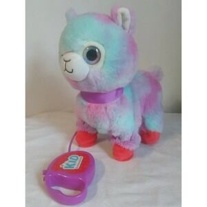 Musical Walking Llama Kid Connection Tie Dye 10"x12" Purple Remote Control Leash